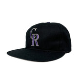 Vintage 90's Colorado Rockies Plain Logo Wool Snapback Hat
