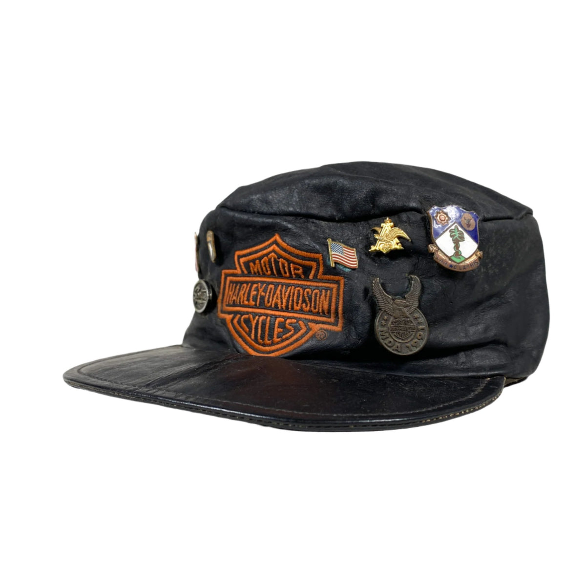 Vintage 90's Harley Davidson Leather Hat – CobbleStore Vintage