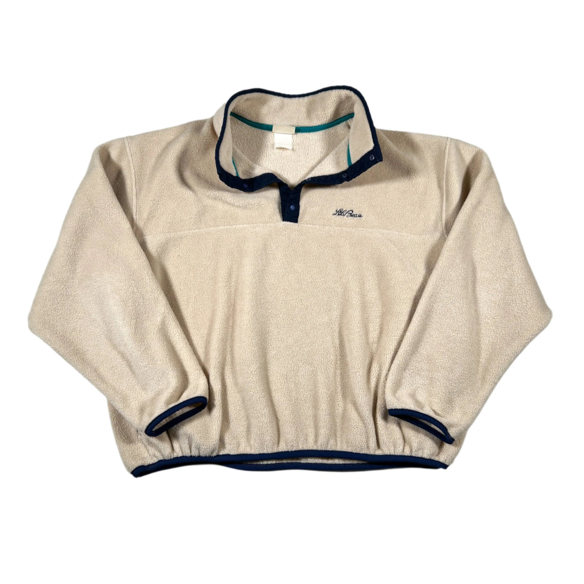 Vintage 90 s LL Bean Snap T Fleece Sweatshirt CobbleStore Vintage