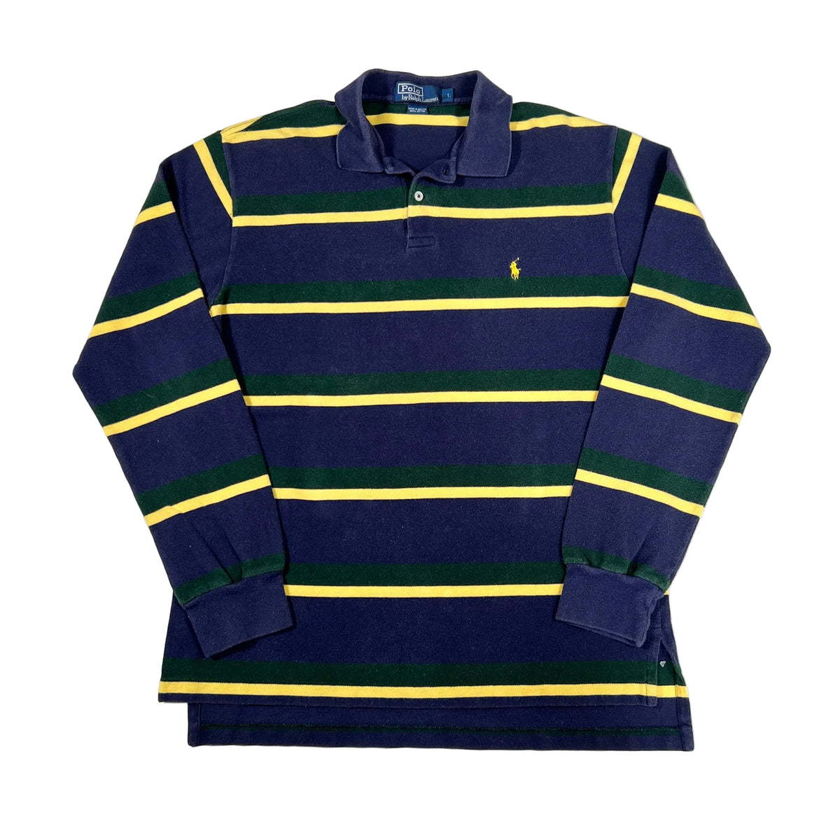 Vintage 90's Polo Ralph Lauren Striped Rugby Shirt – CobbleStore