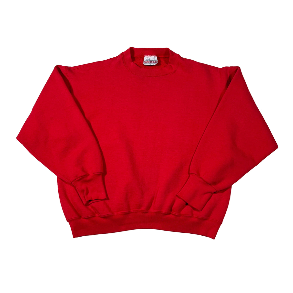 Clique Unisex Classic Plain Sweatshirt - Round Neck, Ribbed Hem, 80% Cotton 20% Polyester, 300 GSM, Red, Sizes Up To 4XL - View #5
