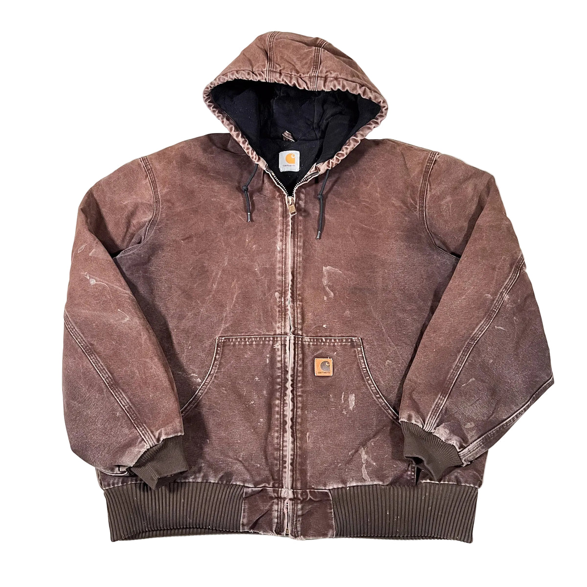Vintage Y2K Carhartt Active Duck Canvas Hooded Work Jacket