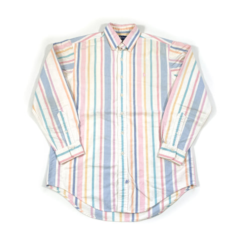 Vintage 90's Polo Ralph Lauren Pastel Stripe Button-Up Shirt