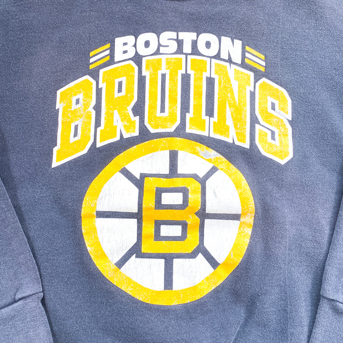 CustomCat Boston Bruins Brown Bear 90's Retro NHL Crewneck Sweatshirt Sweater Black / M
