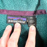 Vintage 90's Patagonia Green Full Zip Fleece Sweatshirt