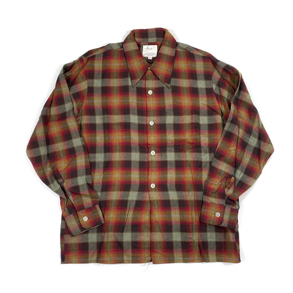 Vintage 70's Atleigh Shadow Plaid Button Up Shirt – CobbleStore Vintage