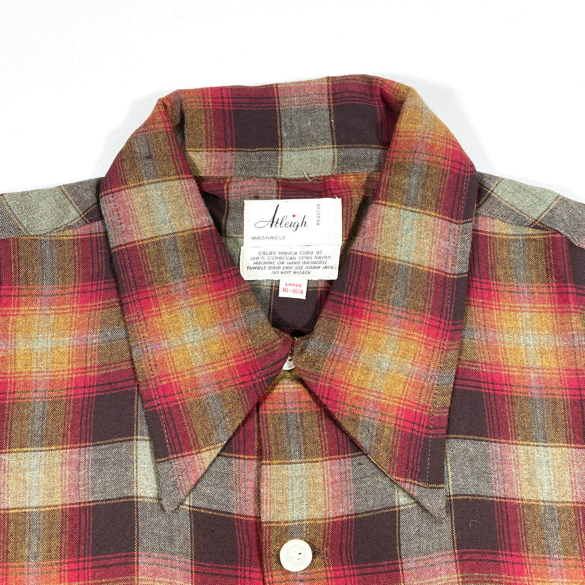 Vintage 70's Atleigh Shadow Plaid Button Up Shirt – CobbleStore Vintage