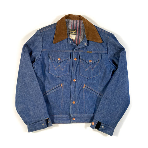 Vintage 70's Wrangler No Wash Blanket Lined Denim Jacket