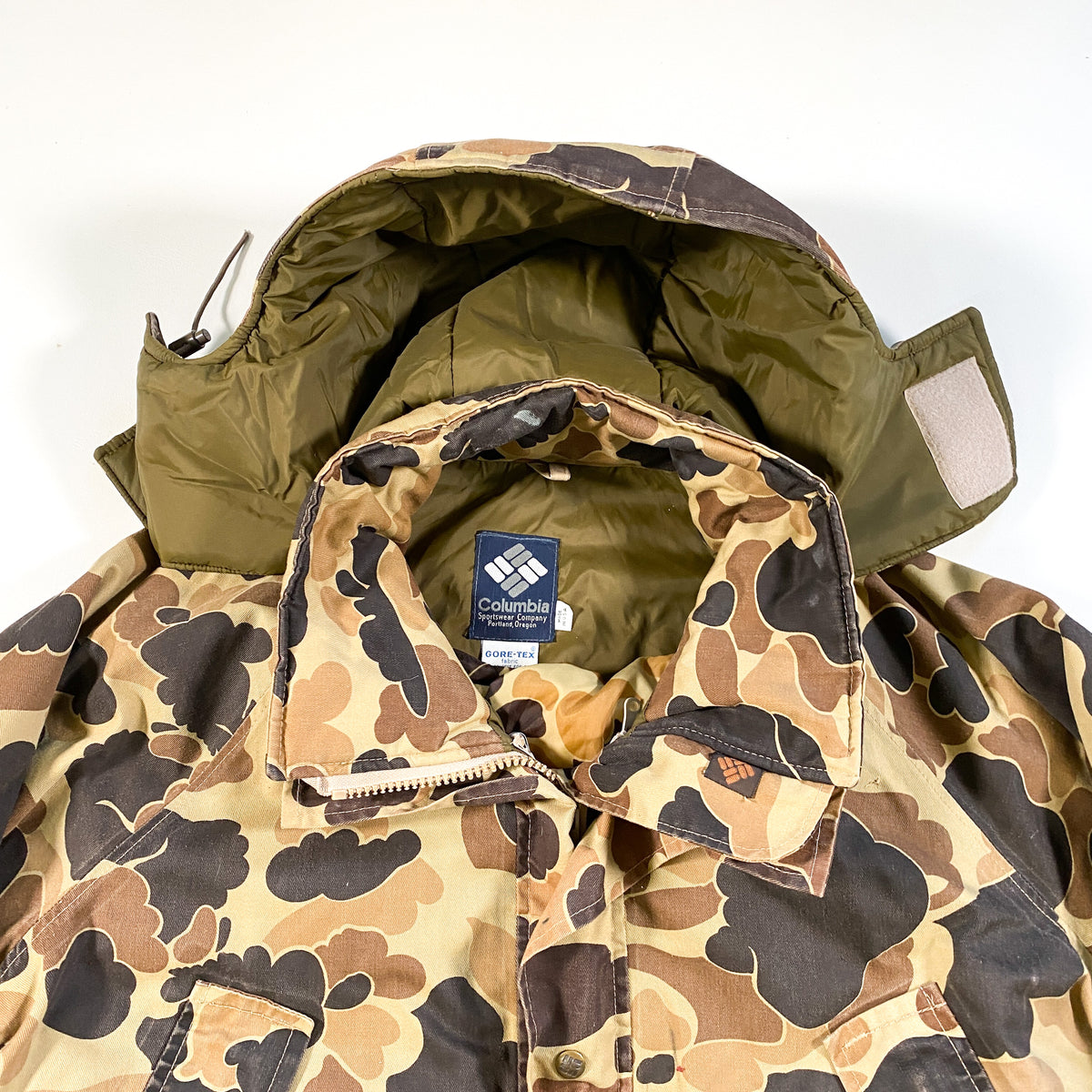 Vintage 80's Columbia Duck Camo Gore-Tex Winter Jacket