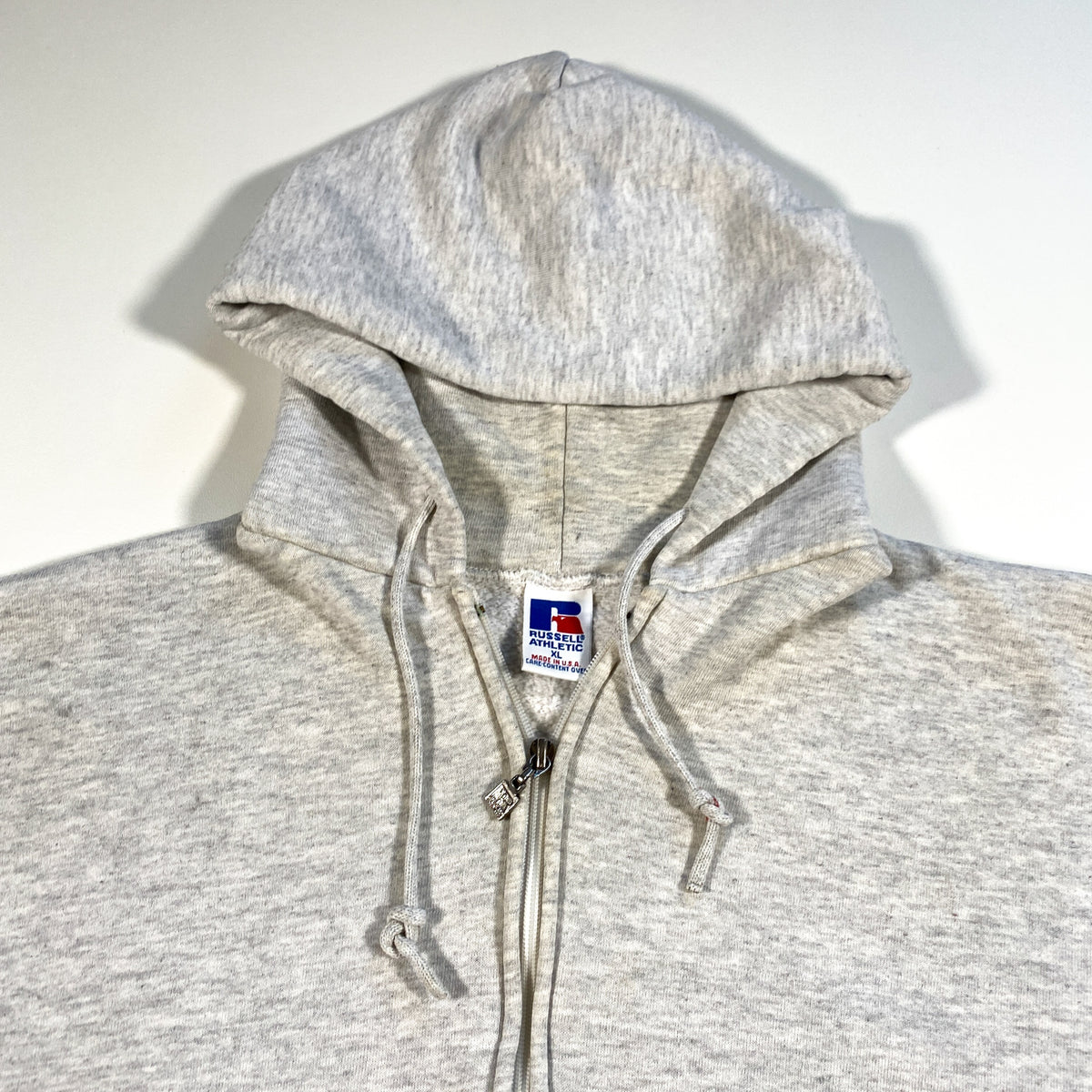 Vintage 90's Plain Gray Russell Athletic Full Zip Blank