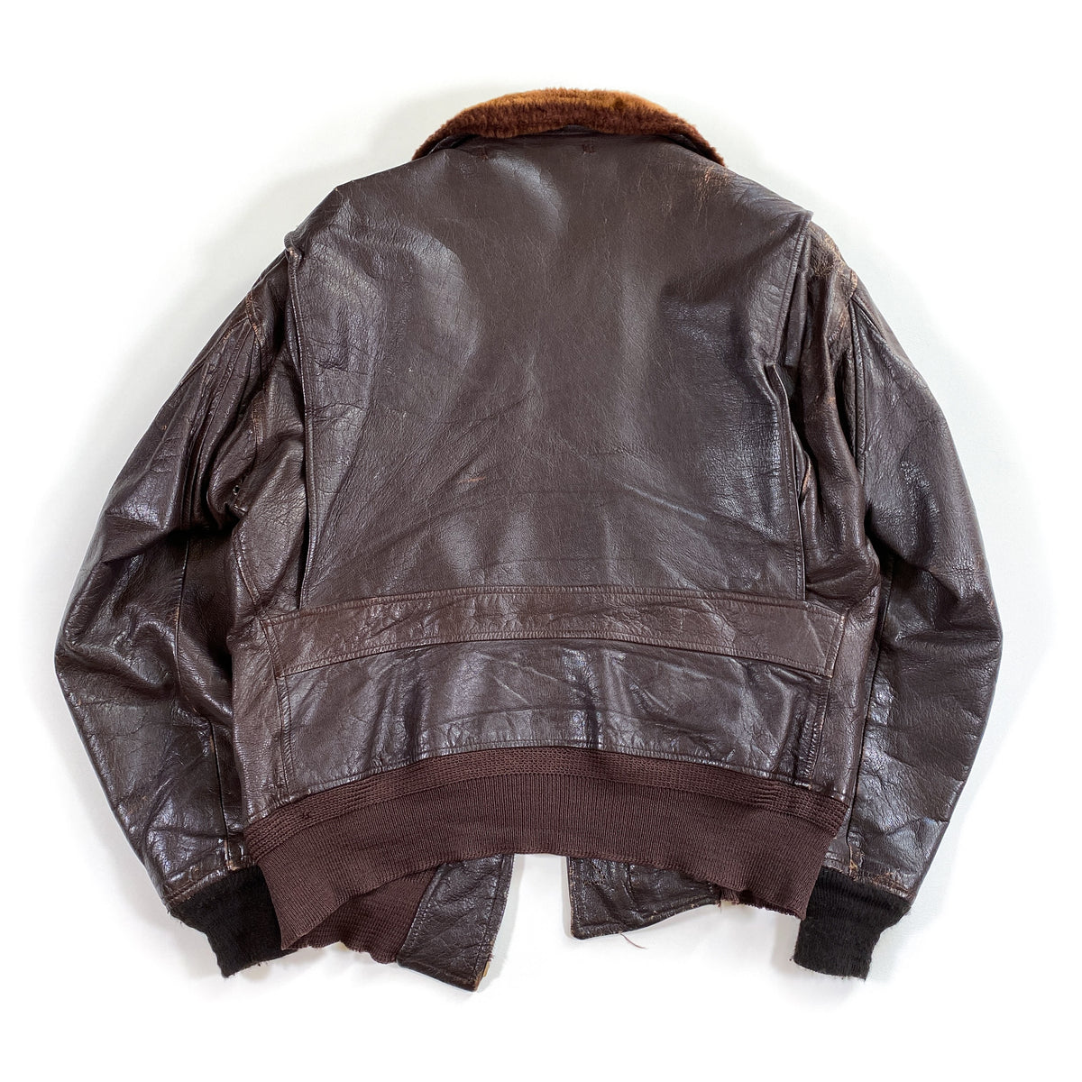 Vintage 50's USN G-1 Brown Leather Military Navy Flight Jacket