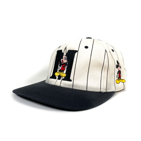 Vintage 90's Mickey Mouse Pinstripe Hat