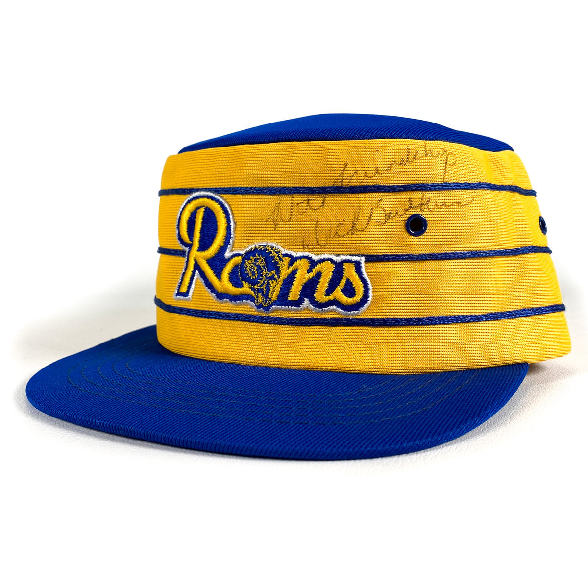 80s LA Rams Corduroy Blue Snapback Hat