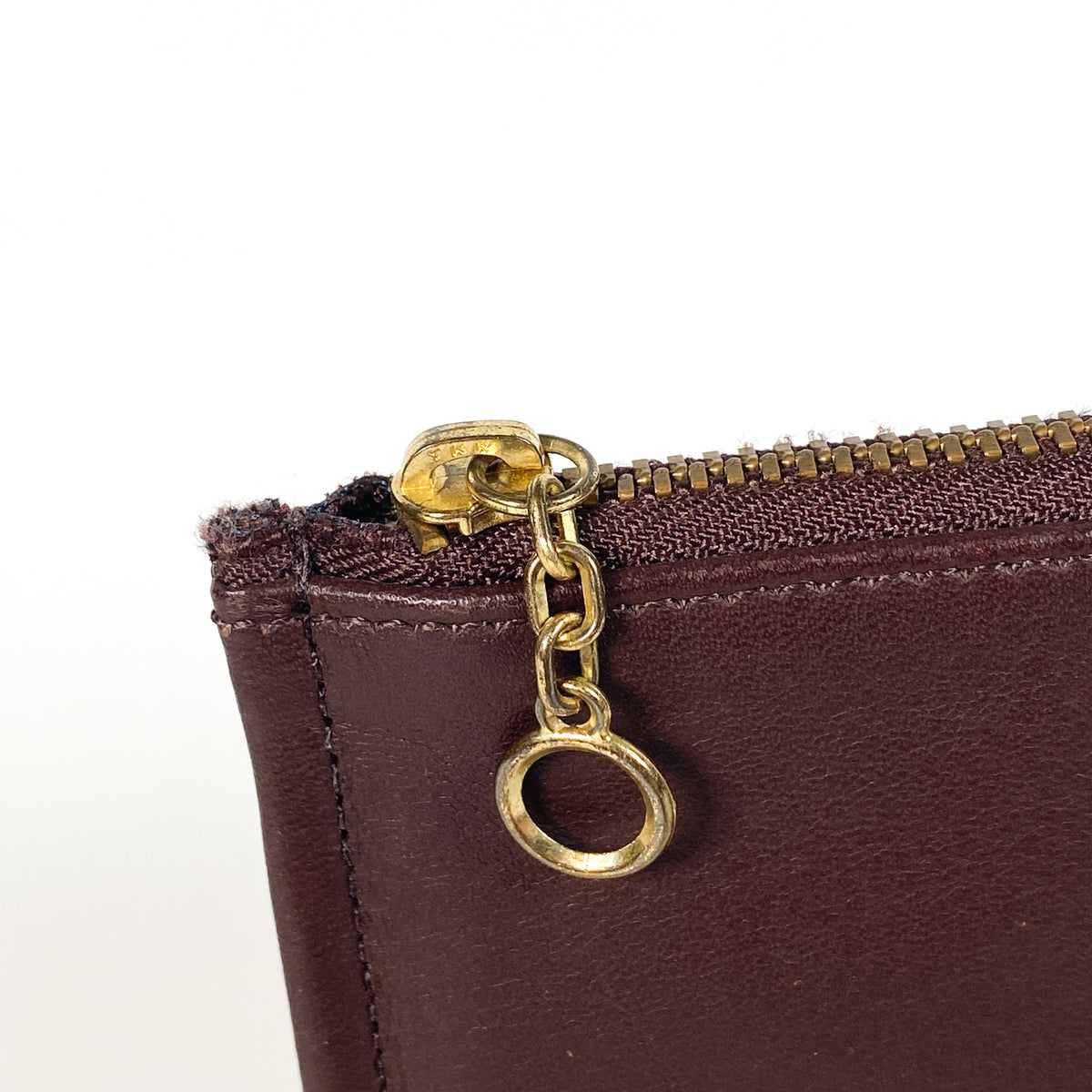 Vintage 90's Coach Bag Brown Leather Zippered Coin Purse Wallet