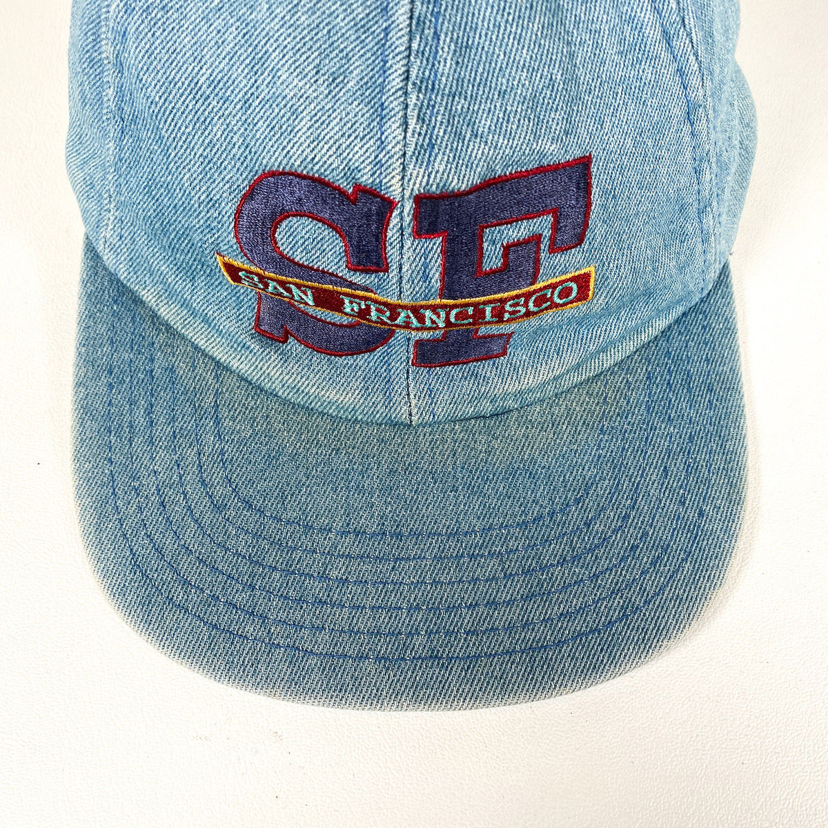 Vintage 90's San Francisco Souvenir SF Tourist Denim Strapback Hat