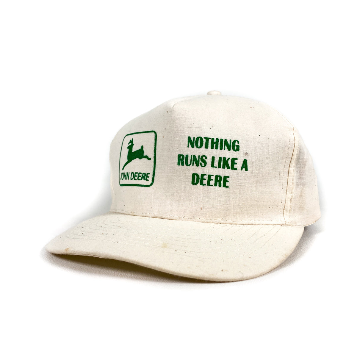 Vintage Nothing Runs Like A John Deere Snapback Hat Cap Tractor Foam 1073