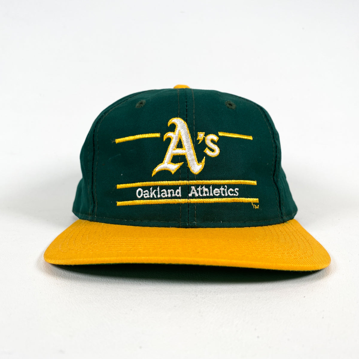 Vintage 90's Oakland A's Athletics Twill Split Bar Hat