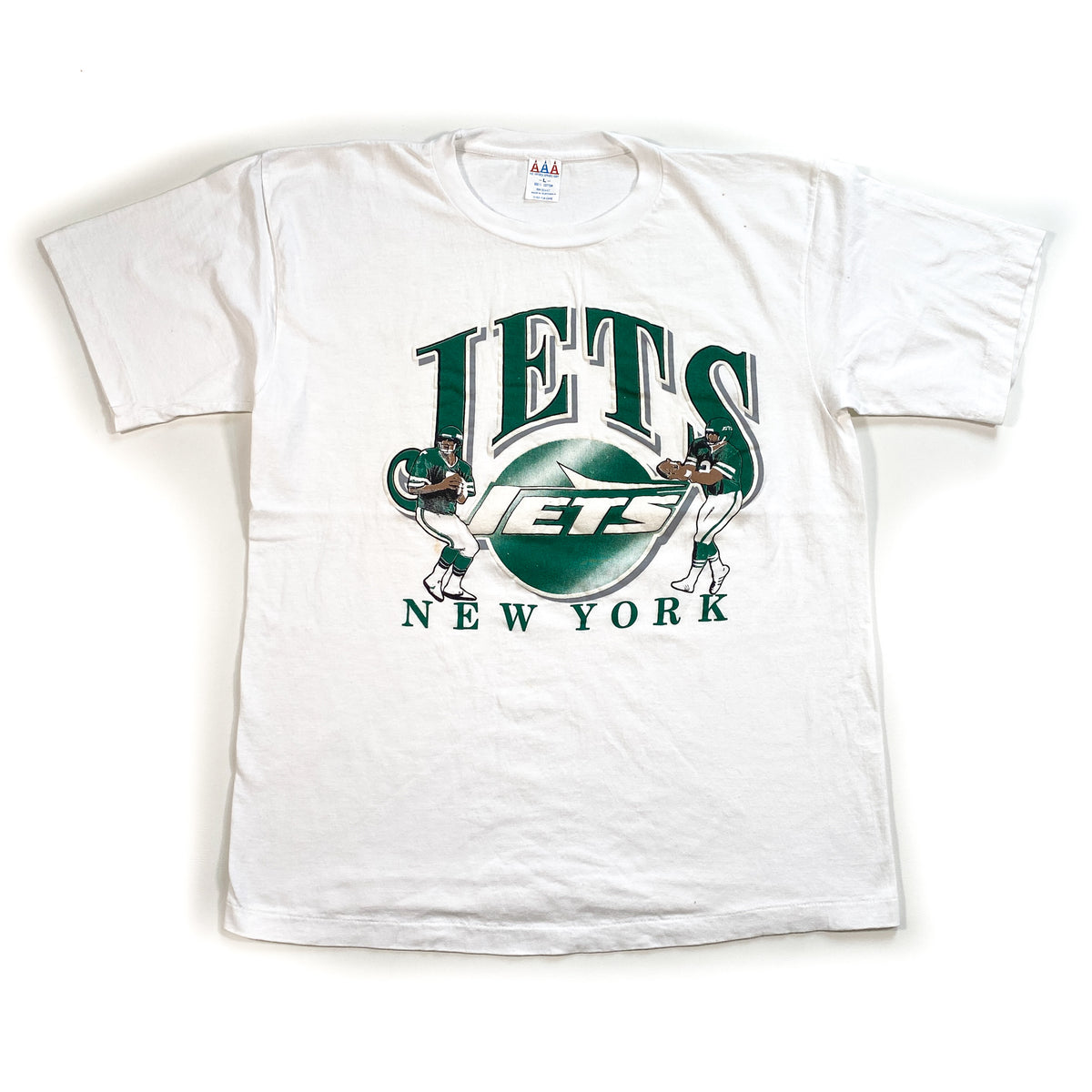 80s NY Jets Green Single Stitch Jersey Shirt - 5 Star Vintage