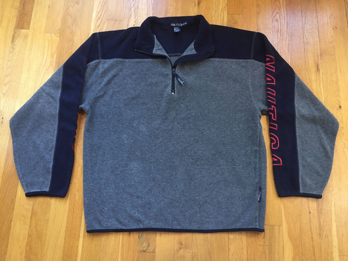 Vintage 90's Nautica Fleece Quarter Zip Nautech Anorak Sweatshirt