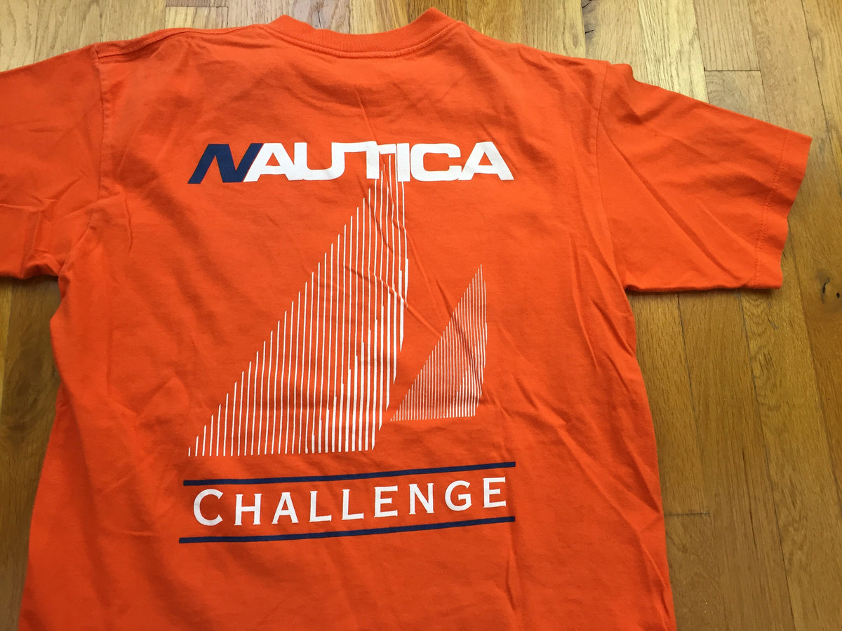 Vintage 90's Nautica Challenge Sialing Spellout T-Shirt – CobbleStore  Vintage