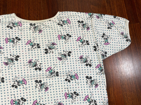 Vintage 90's Mickey Mouse Disney Minnie All Over Print Sleep T-Shirt