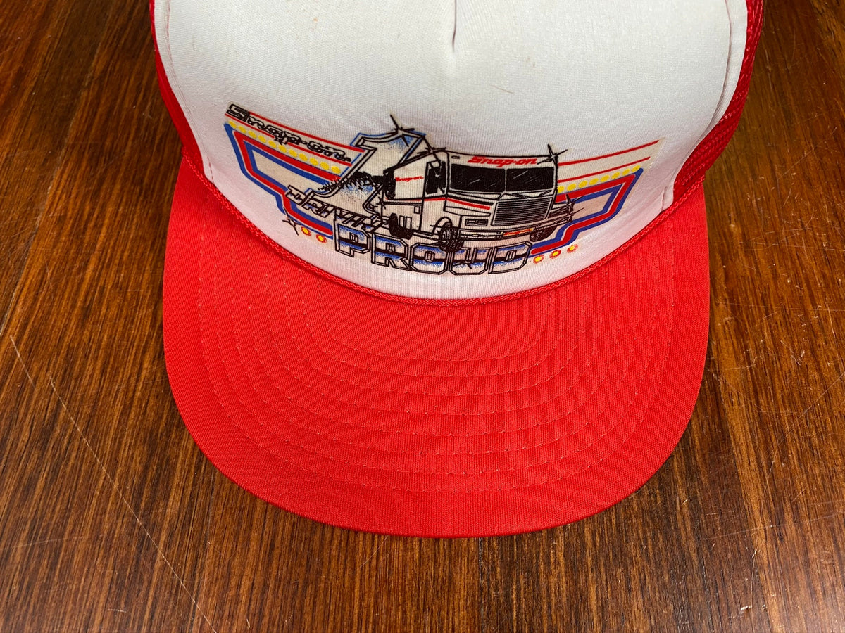 Vintage 80's Snap On Tools Driving Proud Racing Trucker Hat