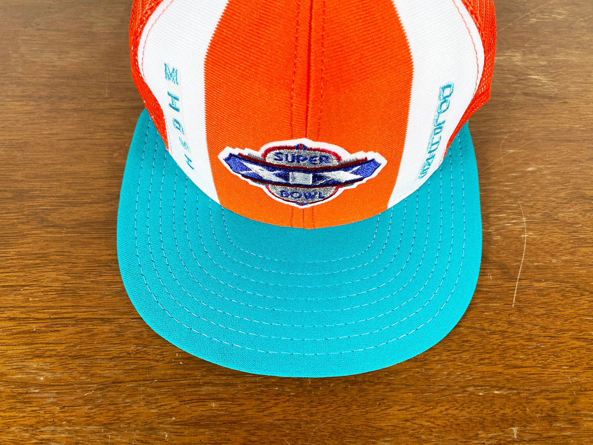 1990s Deadstock Miami Dolphins Snapback Hat Vintage Sports 