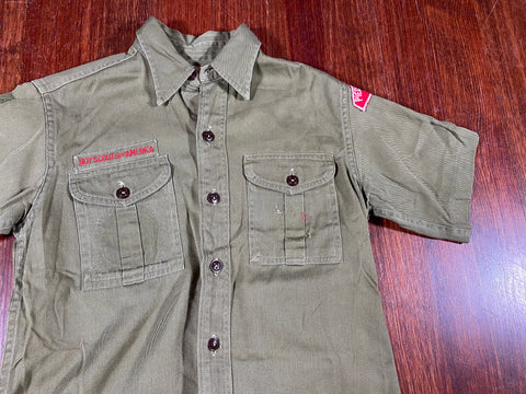 Vintage 60's Boy Scout Short Sleeve Button Down Shirt