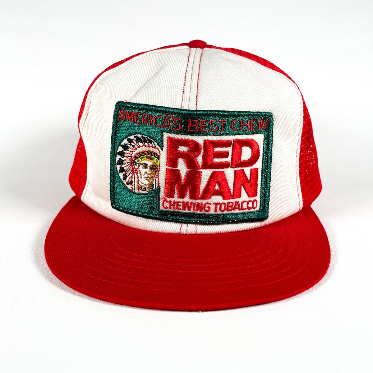 redman tobacco hat Vintage 80's Red Man Chew Tobacco Trucker Hat redman tobacco hat Vintage 80's Red Man Chew Tobacco Trucker Hat