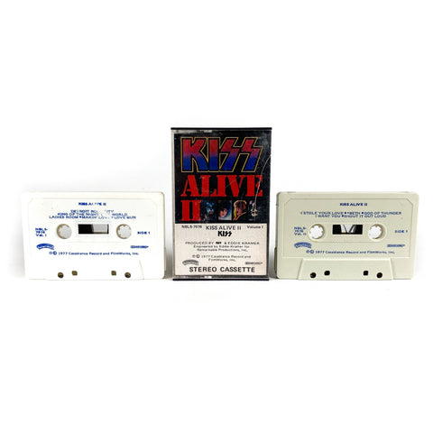 Vintage 1977 Kiss "Alive II" Dual Cassette Tape