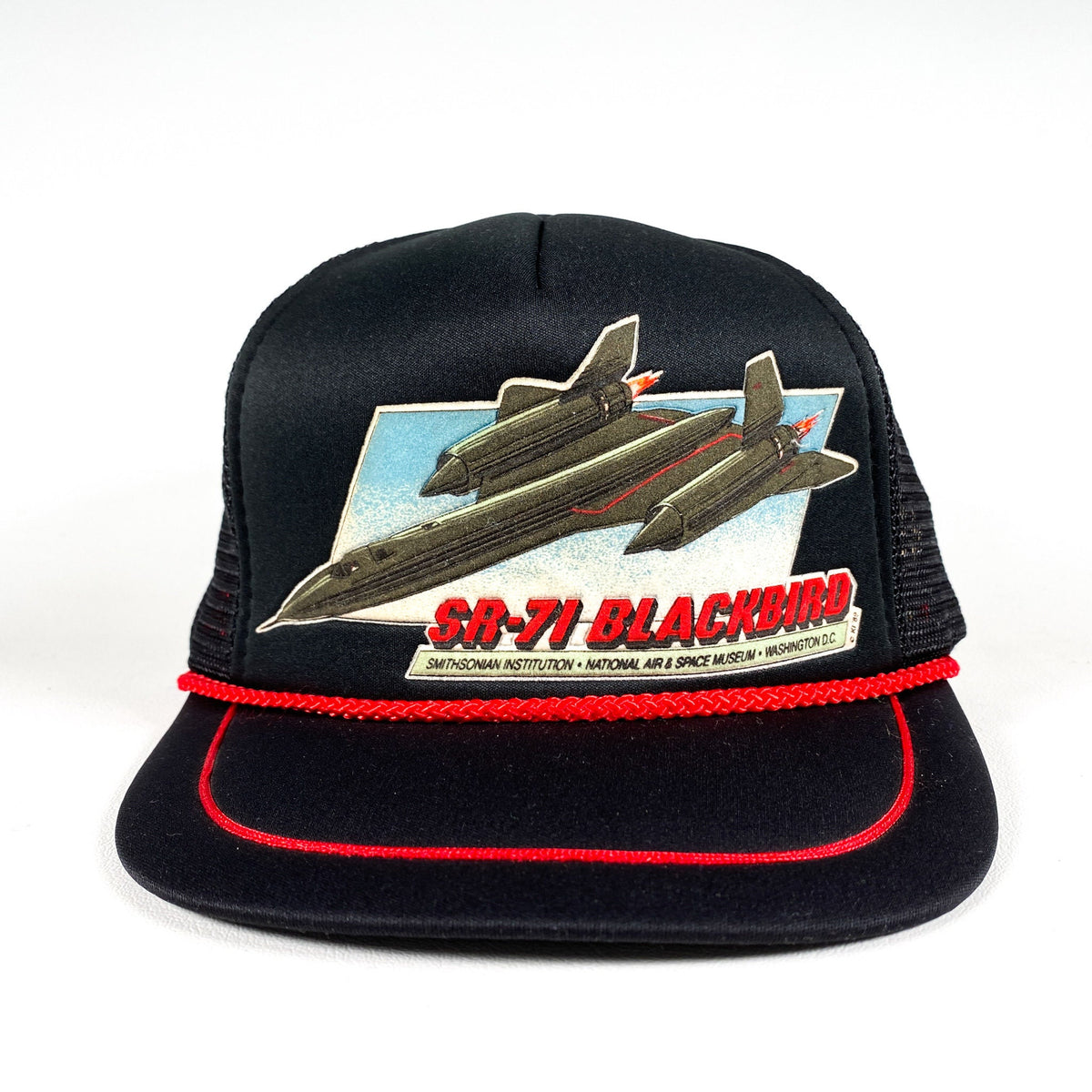 Vintage 80's SR-71 Blackbird Fighter Jet Trucker Hat