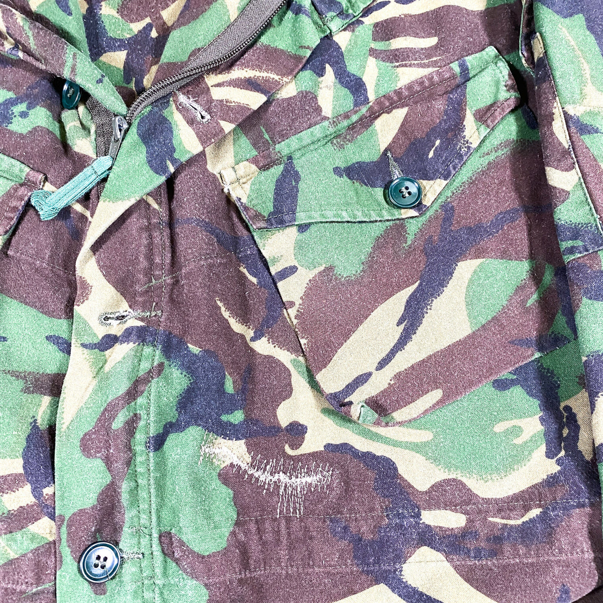 Vintage 80's British Military DPM Smock Camo Slant Pocket Combat