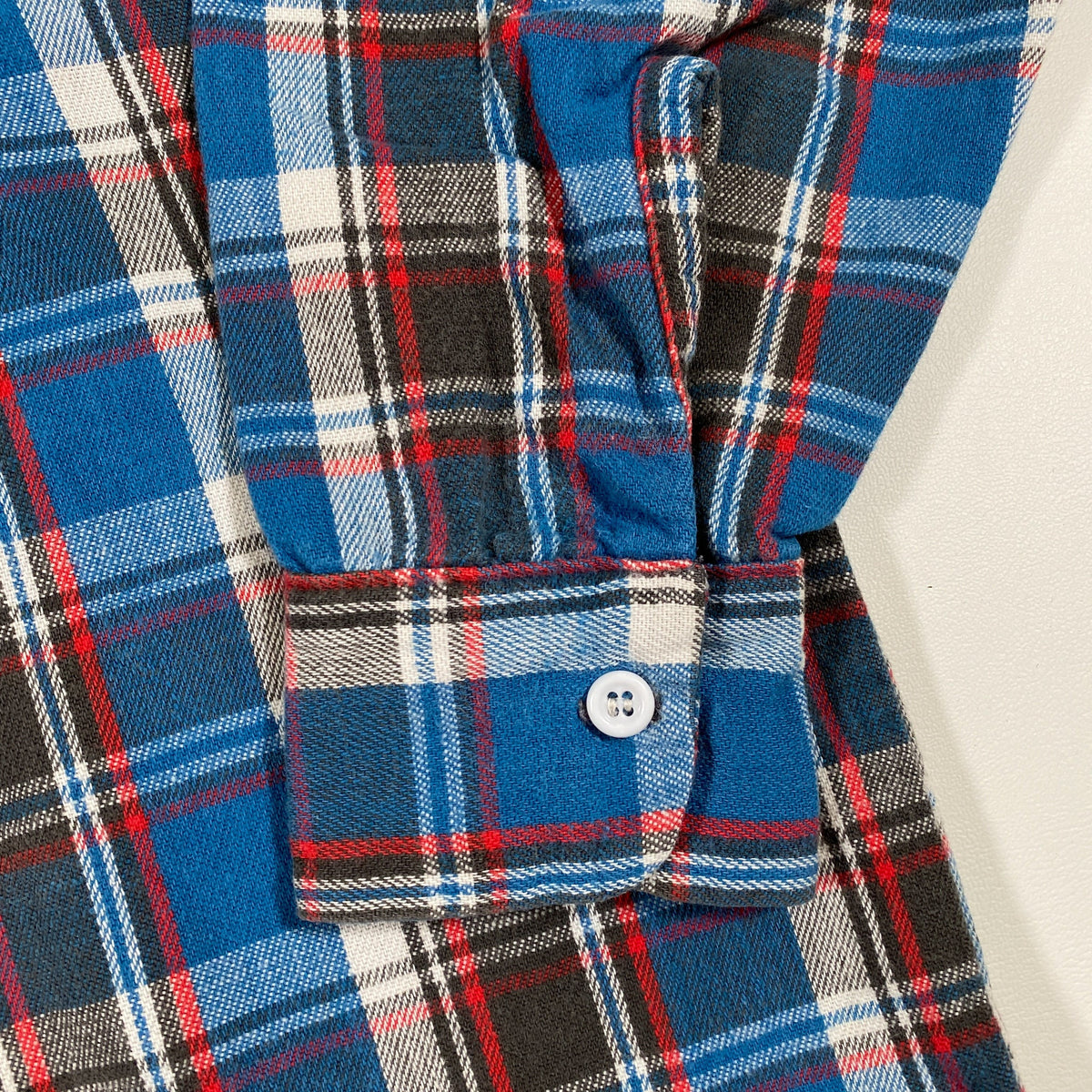 Vintage 80's King Kole Thick Flannel Blue Plaid Shirt