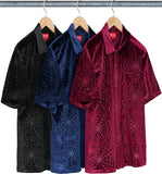 Vintage 90's ODO Spider Web Pattern Satin Button Down Shirt