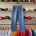 Vintage 80's Lee Riders Raw Hem Blue Jeans