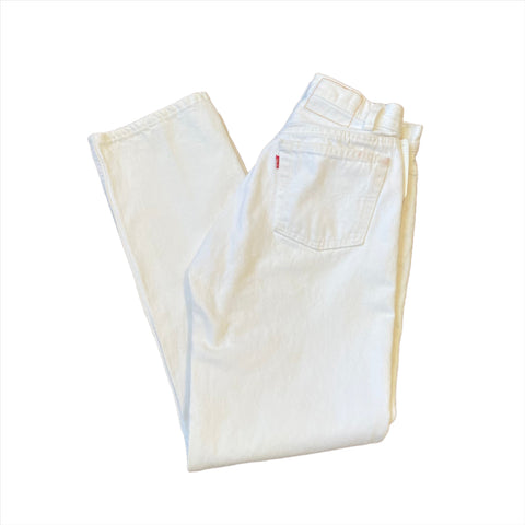 Vintage 90s Levis 501XX Button-Fly White Jeans
