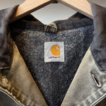 Vintage 90's Carhartt Flannel Lined Brown Workwear Chore Jacket