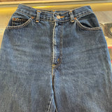 Vintage 80's Chic Women's Raw Hem Blue Jeans