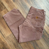 Vintage 2005 Carhartt B11 Distressed Brown Carpenter Pants