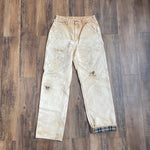 Modern 2016 Carhartt Flannel-Lined Distressed Carpenter Pants