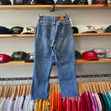 Vintage 80's Lee Riders Raw Hem Blue Jeans