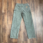 Modern 2013 Carhartt Flannel-Lined Green Carpenter Pants