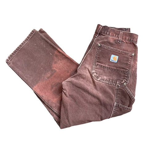 Modern 2021 Carhartt Bleached Brown B01 Double Knee Pants