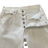 Vintage 90s Levis 501XX Button-Fly White Jeans
