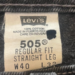 Vintage 1998 Levis 505 Straight Leg Black Jeans