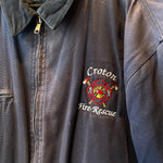 Vintage Y2K Croton Fire Dept Canvas Zip Jacket