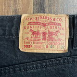 Vintage 1998 Levis 505 Straight Leg Black Jeans