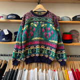 Vintage 80's Emerald Isle Colorful Knit Crewneck Sweater