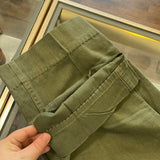 Vintage 80's OG-507 Military Green Sateen Trouser Pants