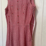 Vintage 90's J.G. Hook Reg Gingham Embroidered Maxi Dress